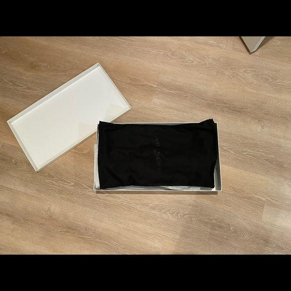 NIB. Givenchy. Storm rubber and ribbed-knit thigh sock boots. - Picture 11 of 13